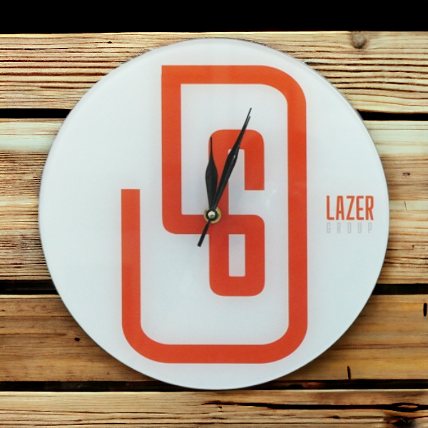 Настенные часы  с Вашим логотипом. Прозрачный полистирол, уф-печать