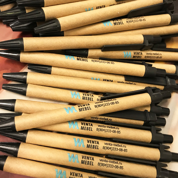 Печать на ручках логотипа 