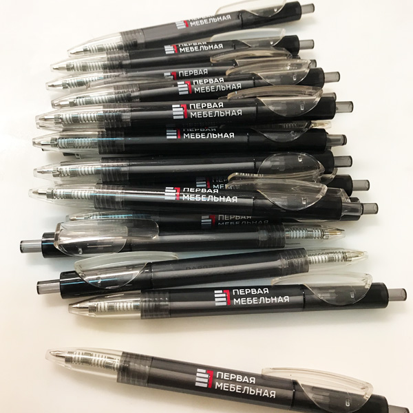 Пластиковые ручки с логотипом компании